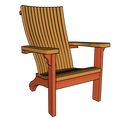 Classic Adult Adirondack Chair Baltic Birch Wood Templates, CNC cut.