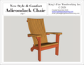 COMPLETE BUILD KIT! Classic Adirondack Chair Kit with Cardstock Templates