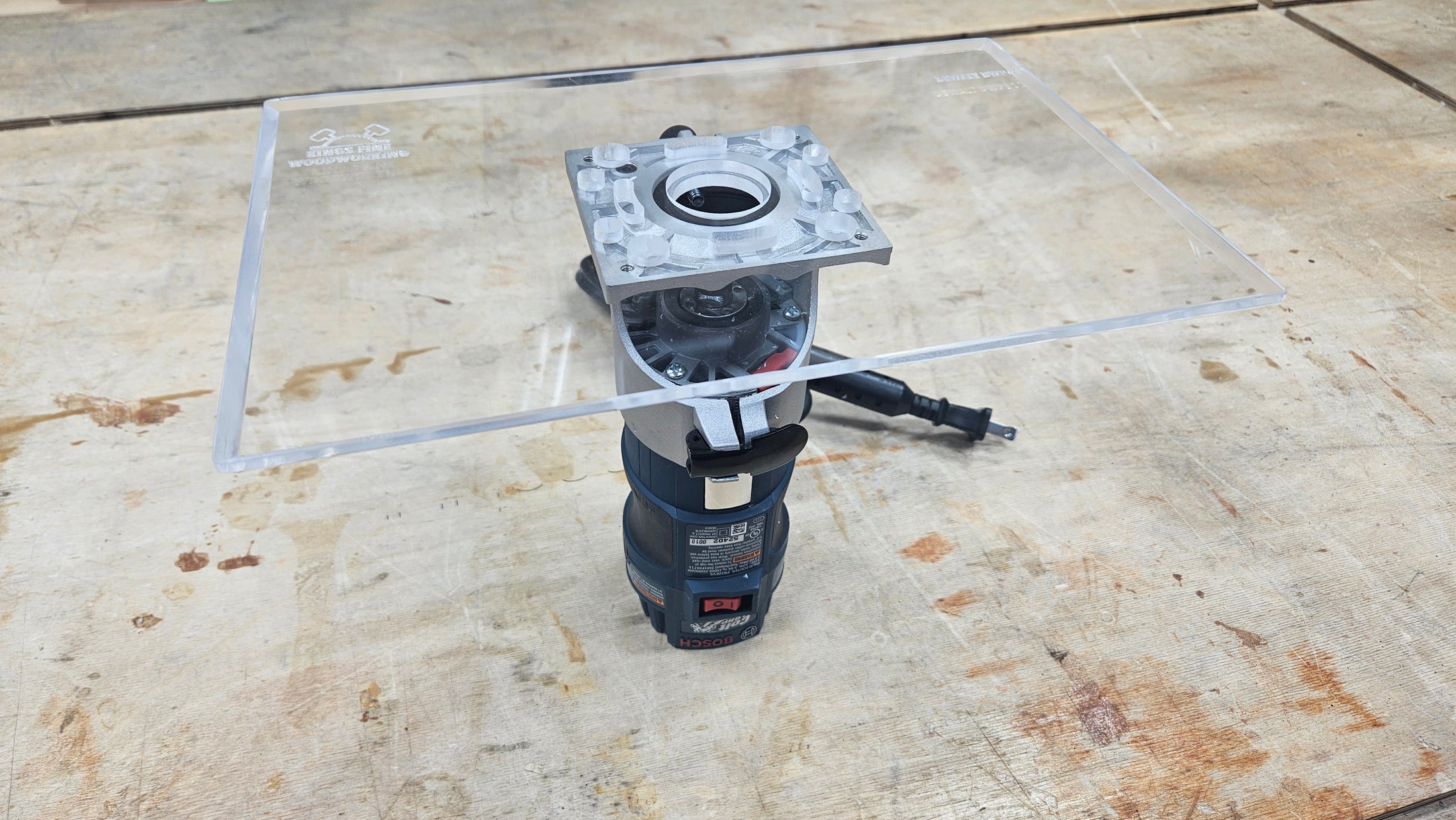 Rectangle Shaped Trim Router Plate, No tabs - Choose your router!