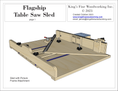 FLAGSHIP TABLE SAW SLED PLANS - Full Size