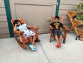Kid Sized Rocking Chair, Adirondack Style 3-D Plans