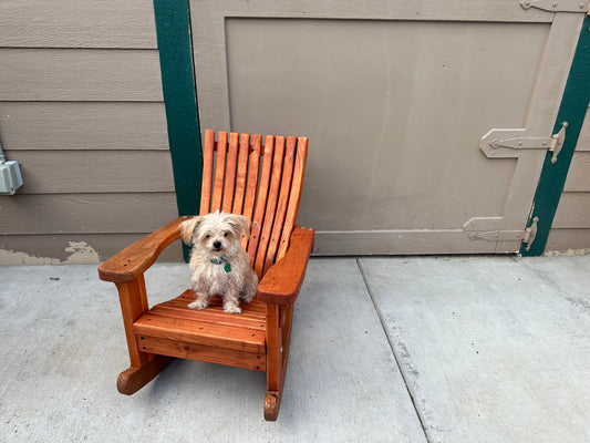 Kid Sized Rocking Chair, Adirondack Style 3-D Plans