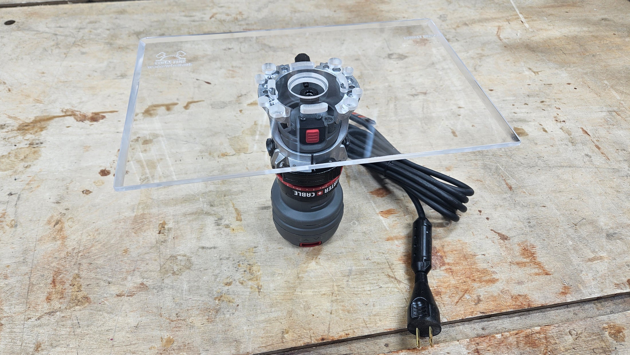 Rectangle Shaped Trim Router Plate, No tabs - Choose your router!