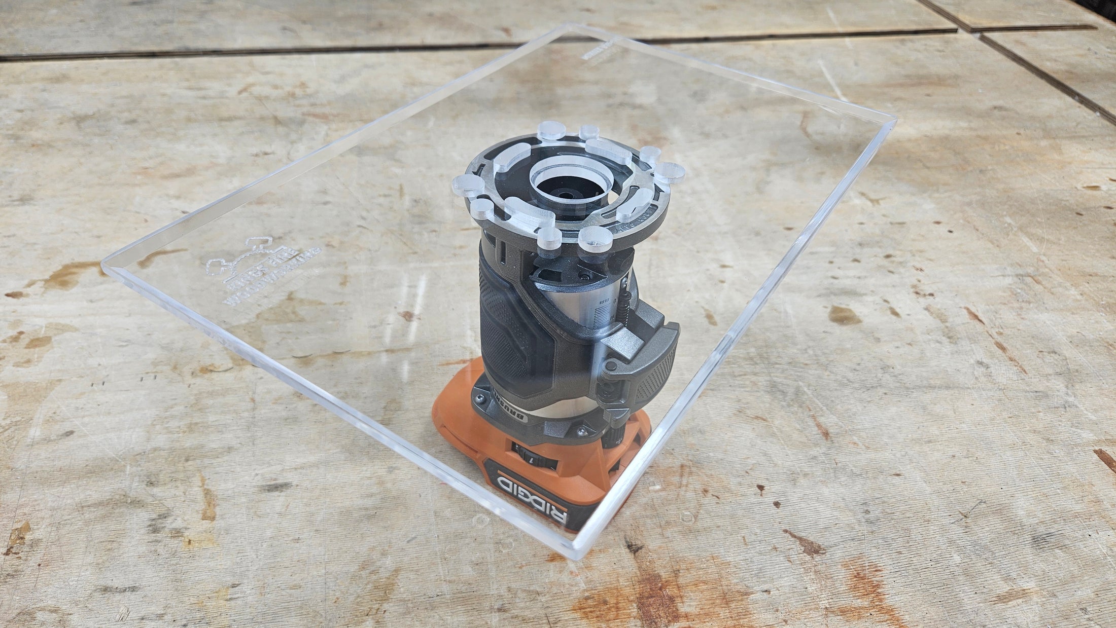 Rectangle Shaped Trim Router Plate, No tabs - Choose your router!