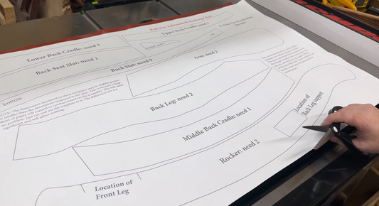Kid Sized Rocking Chair Templates, Adirondack Style - shipped in Large Format Envelope