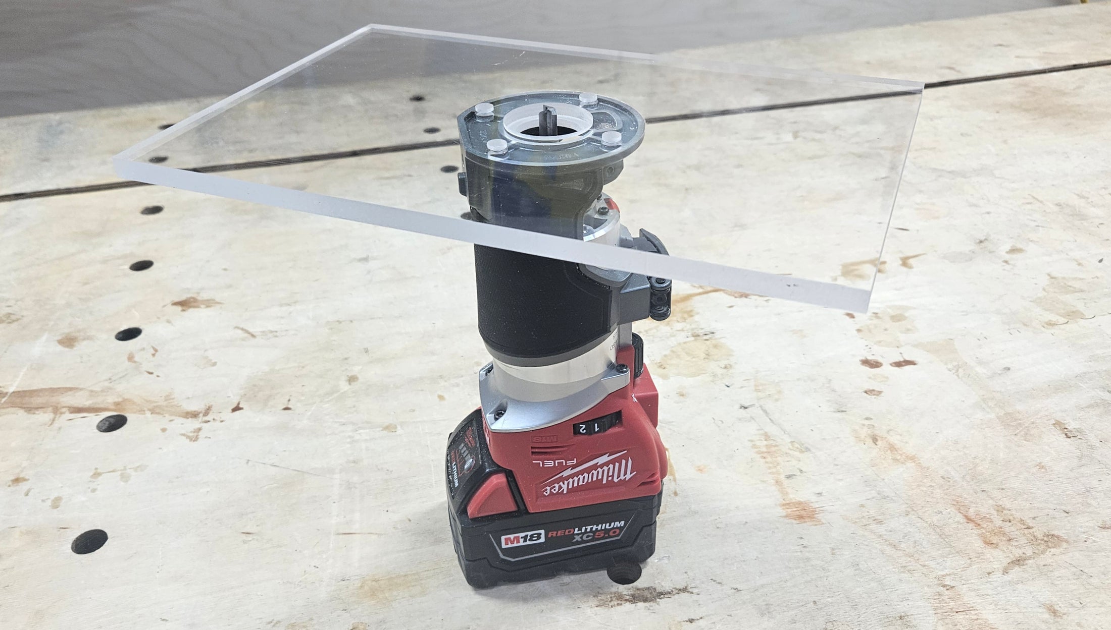 Rectangle Shaped Trim Router Plate, No tabs - Choose your router!