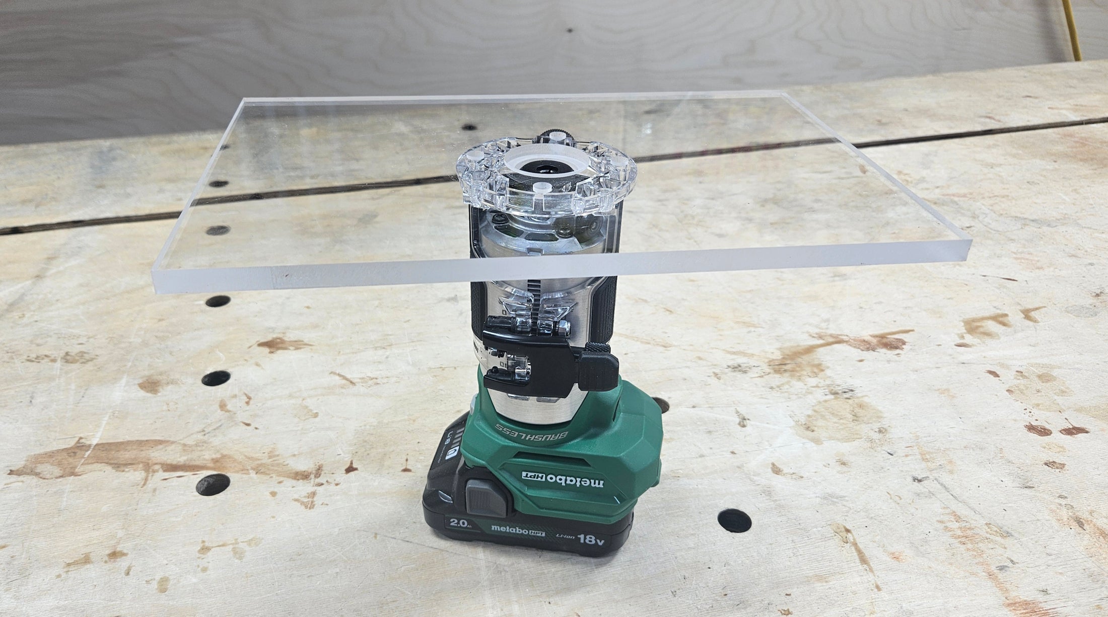 Rectangle Shaped Trim Router Plate, No tabs - Choose your router!