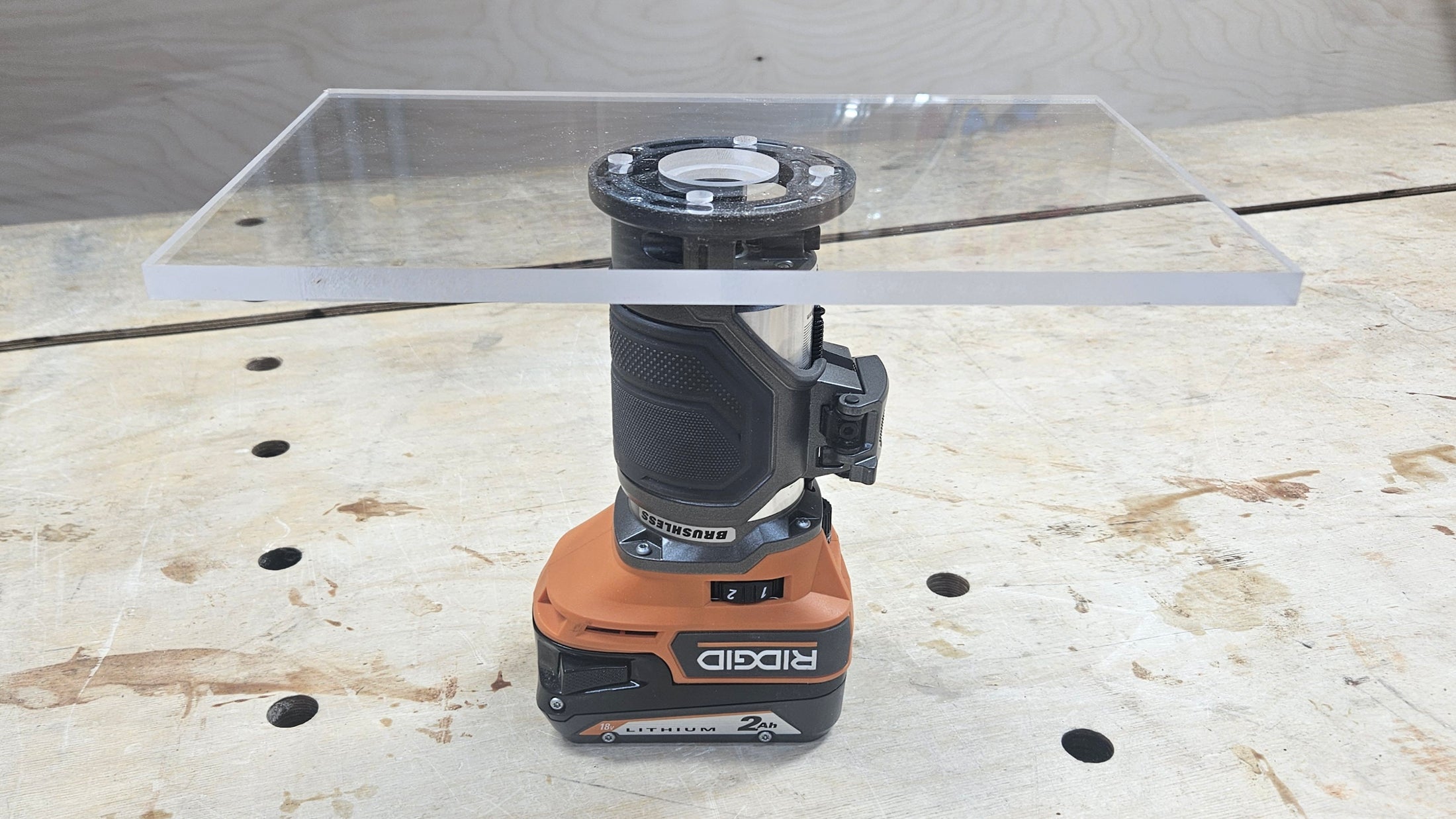 Rectangle Shaped Trim Router Plate, No tabs - Choose your router!