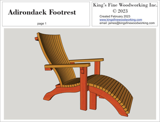 Adirondack Footrest Ottoman plans