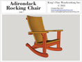 Rocking Chair, Adirondack Style 3-D Plans