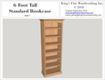 Load image into Gallery viewer, Standard Bookcase 6' tall 2' wide 3D Plans
