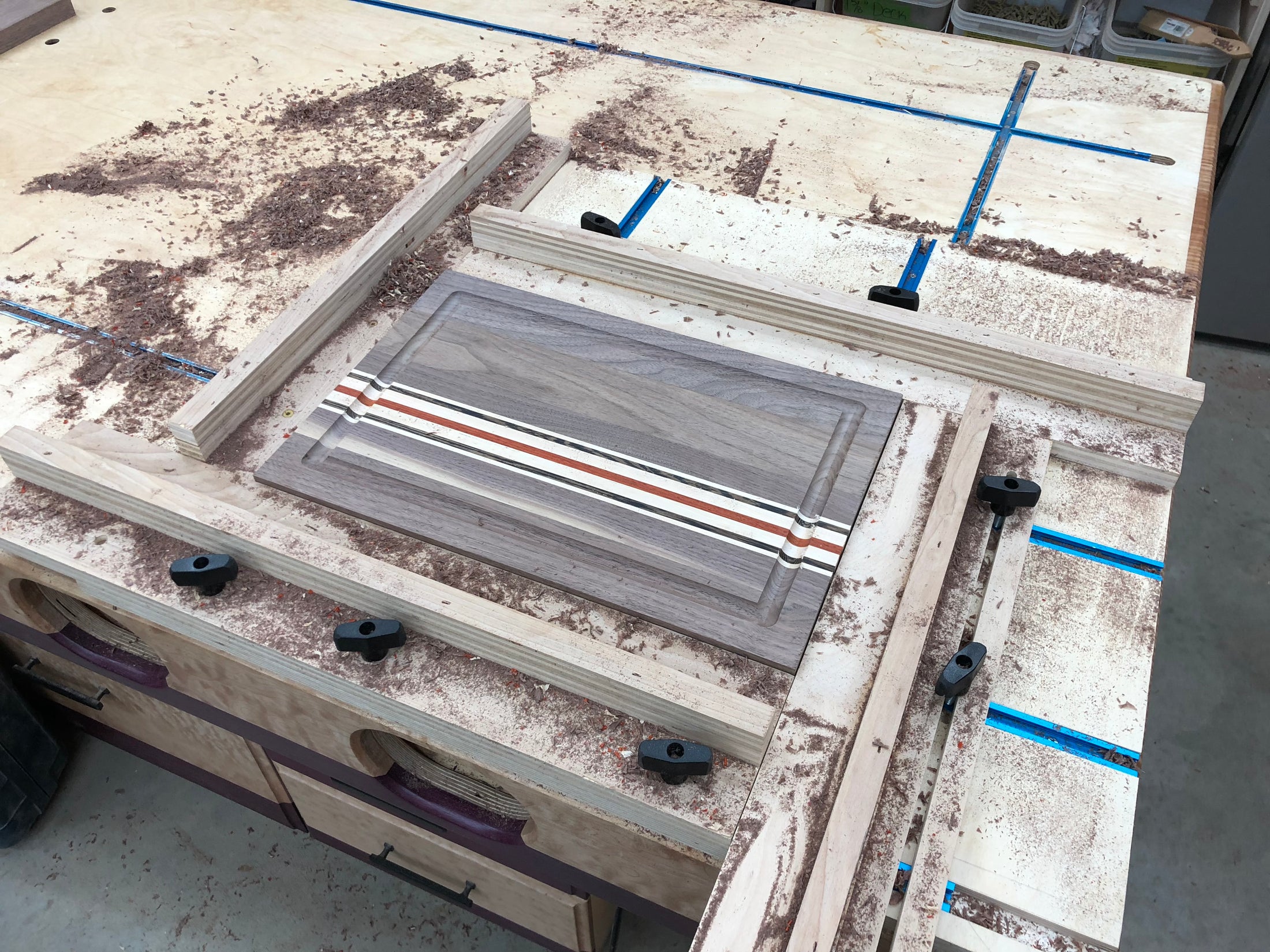3D Plans for Cutting Board Juice Groove Jig