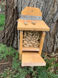 Load image into Gallery viewer, Squirrel Feeder with lid lift Kings Fine Woodworking
