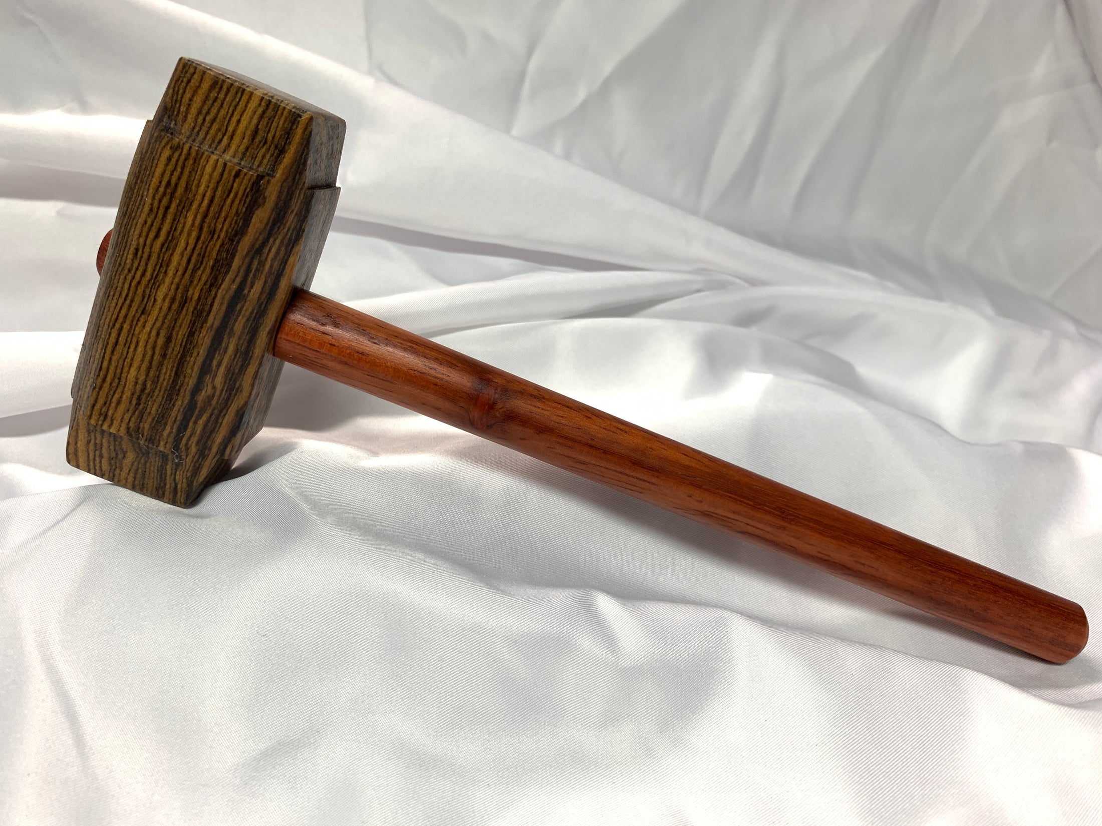 Thors Hammer Woodworking Mallet Bocote Head with Padauk Handle Kings Fine Woodworking