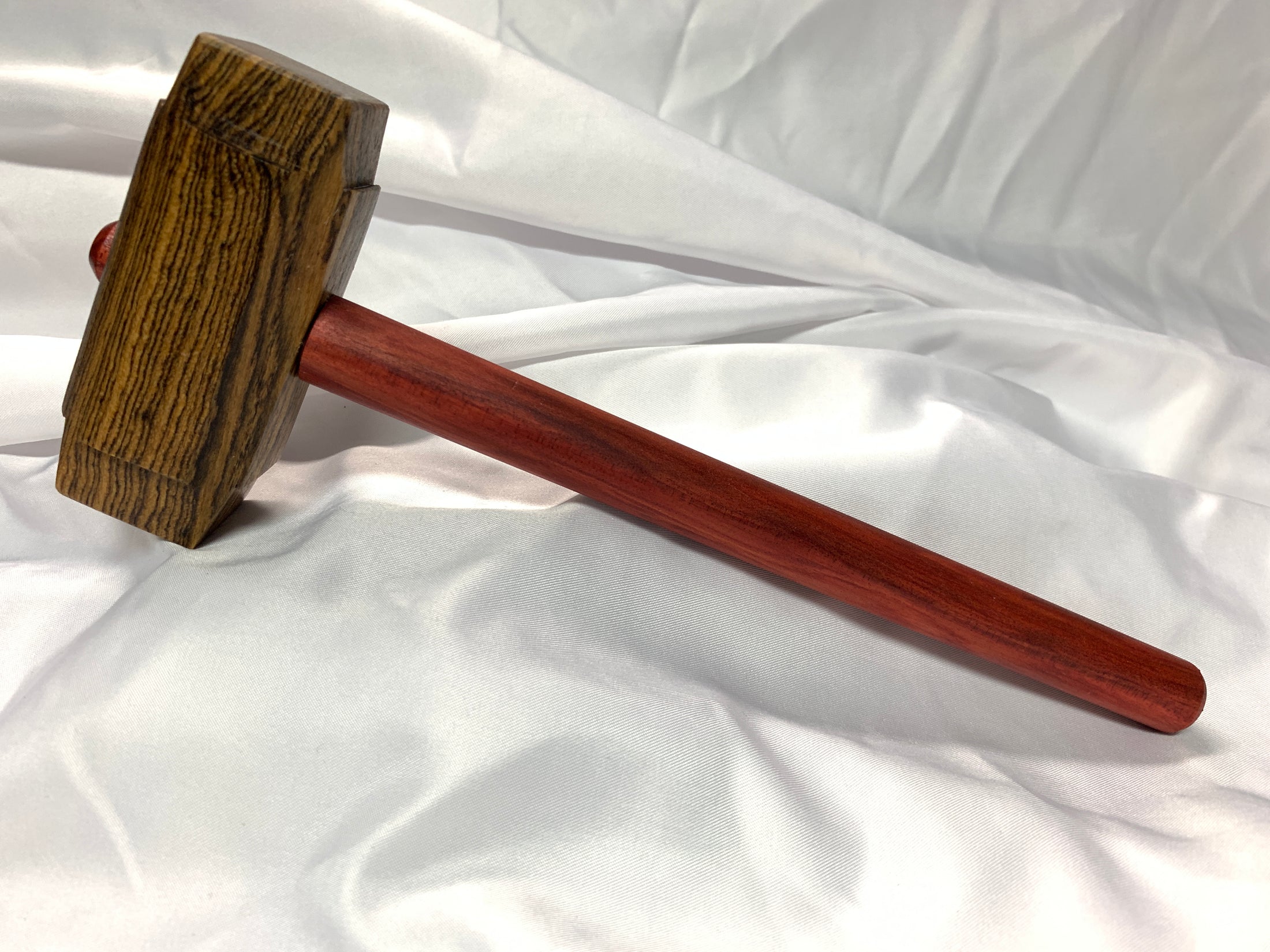 Thors Hammer Woodworking Mallet Bocote Head with Redheart Handle Kings Fine Woodworking