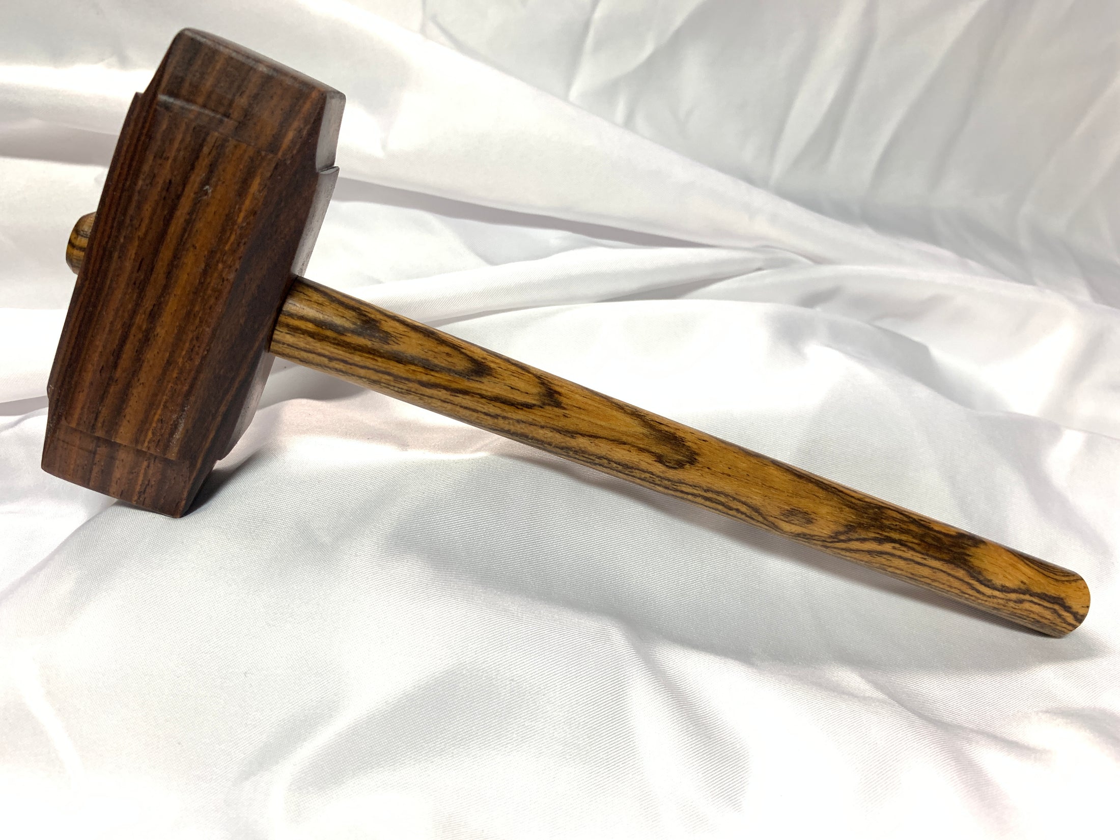 Thors Hammer Woodworking Mallet Cocobolo Head with Bocote Handle Kings Fine Woodworking