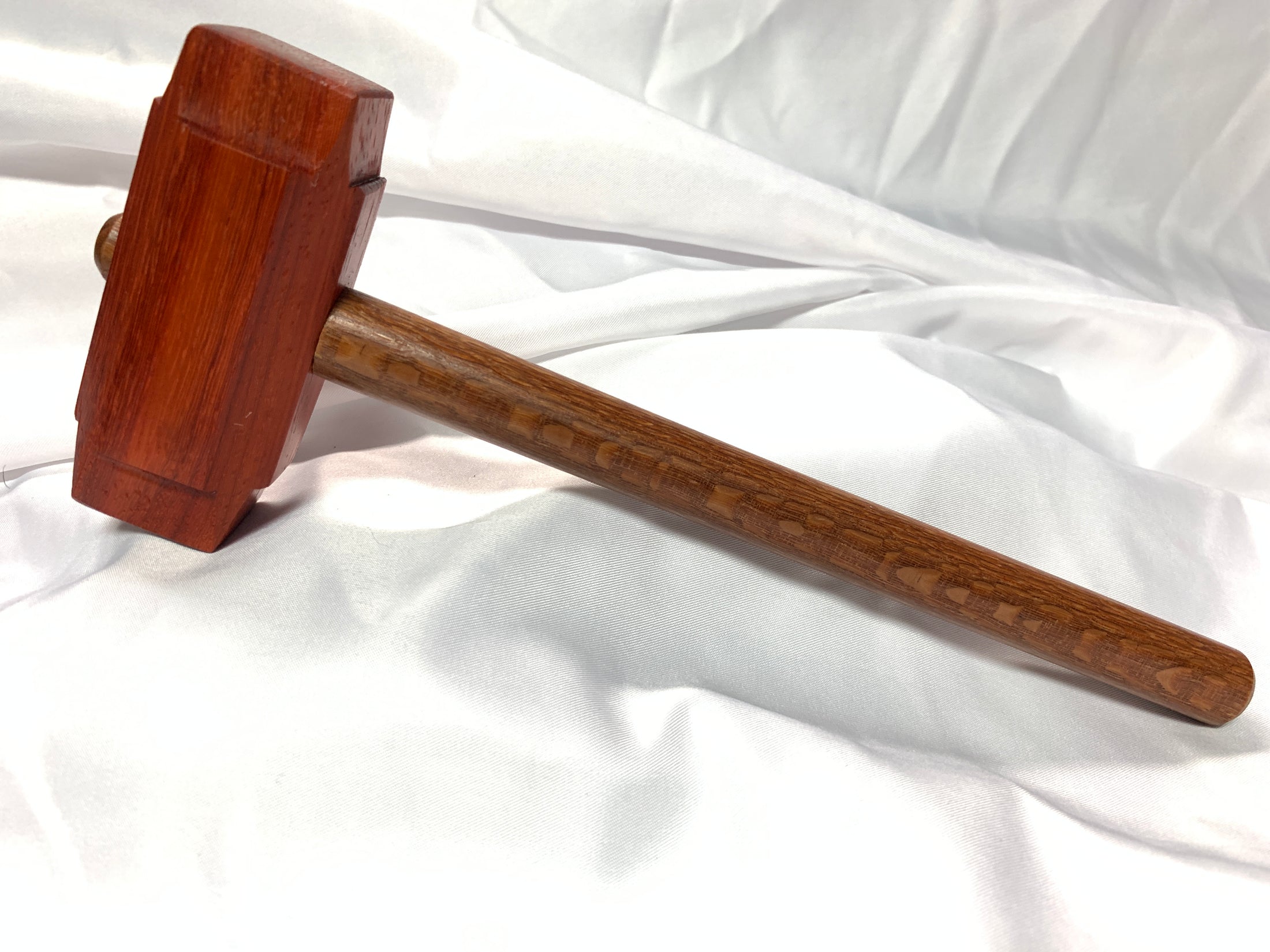Thors Hammer Woodworking Mallet Padauk Head with Leopardwood Handle Kings Fine Woodworking