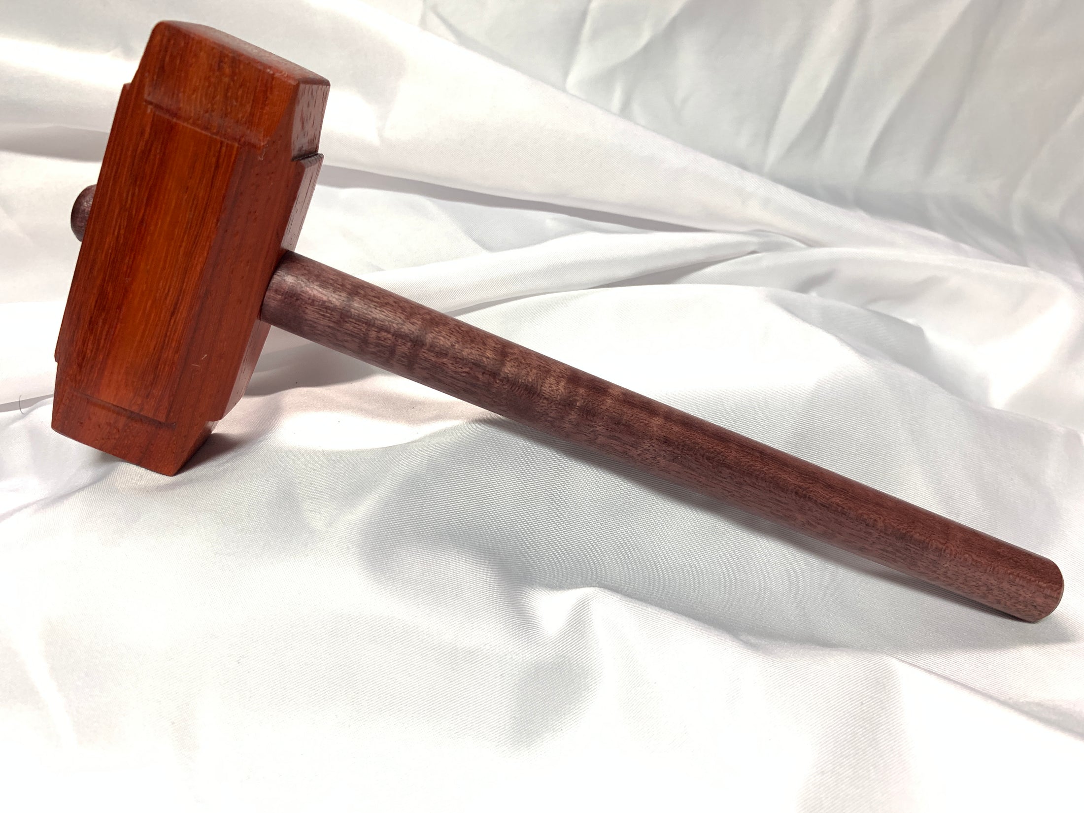 Thors Hammer Woodworking Mallet Padauk Head with Purpleheart Handle Kings Fine Woodworking