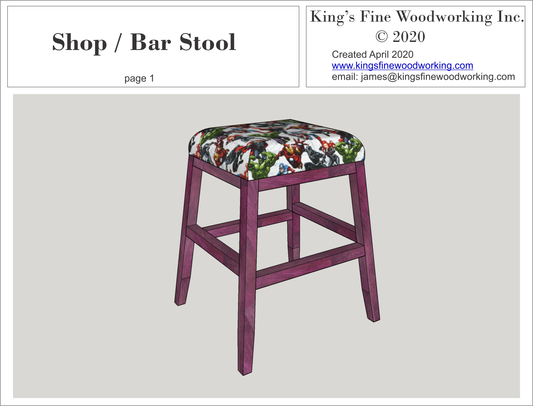 Plans for the Shop and Bar Stools