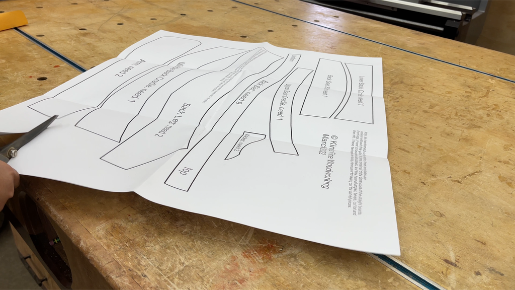 KID SIZED Adirondack Chair Templates - Folded in Large Format Envelope