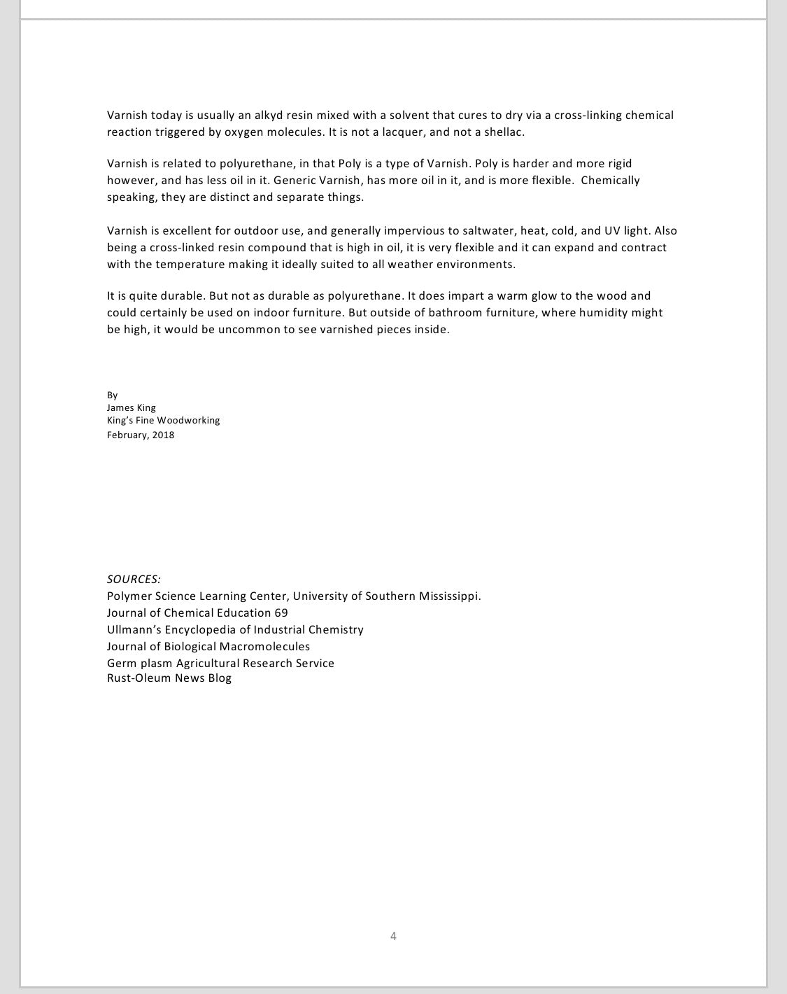 Polyurethane, Lacquer, Shellac, or Varnish?  What do I use?  What’s the difference?