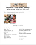 Polyurethane, Lacquer, Shellac, or Varnish?  What do I use?  What’s the difference?