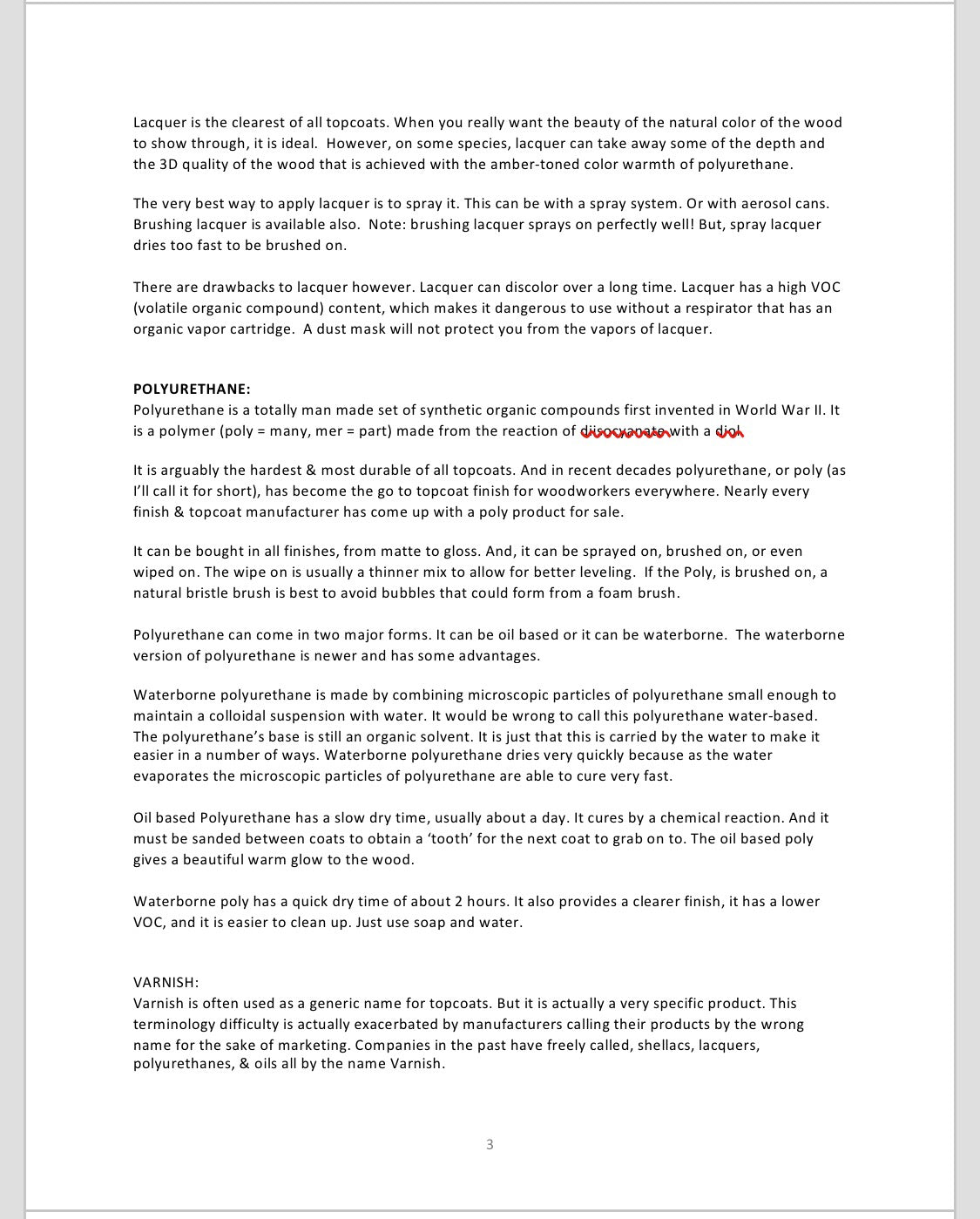 Polyurethane, Lacquer, Shellac, or Varnish?  What do I use?  What’s the difference?