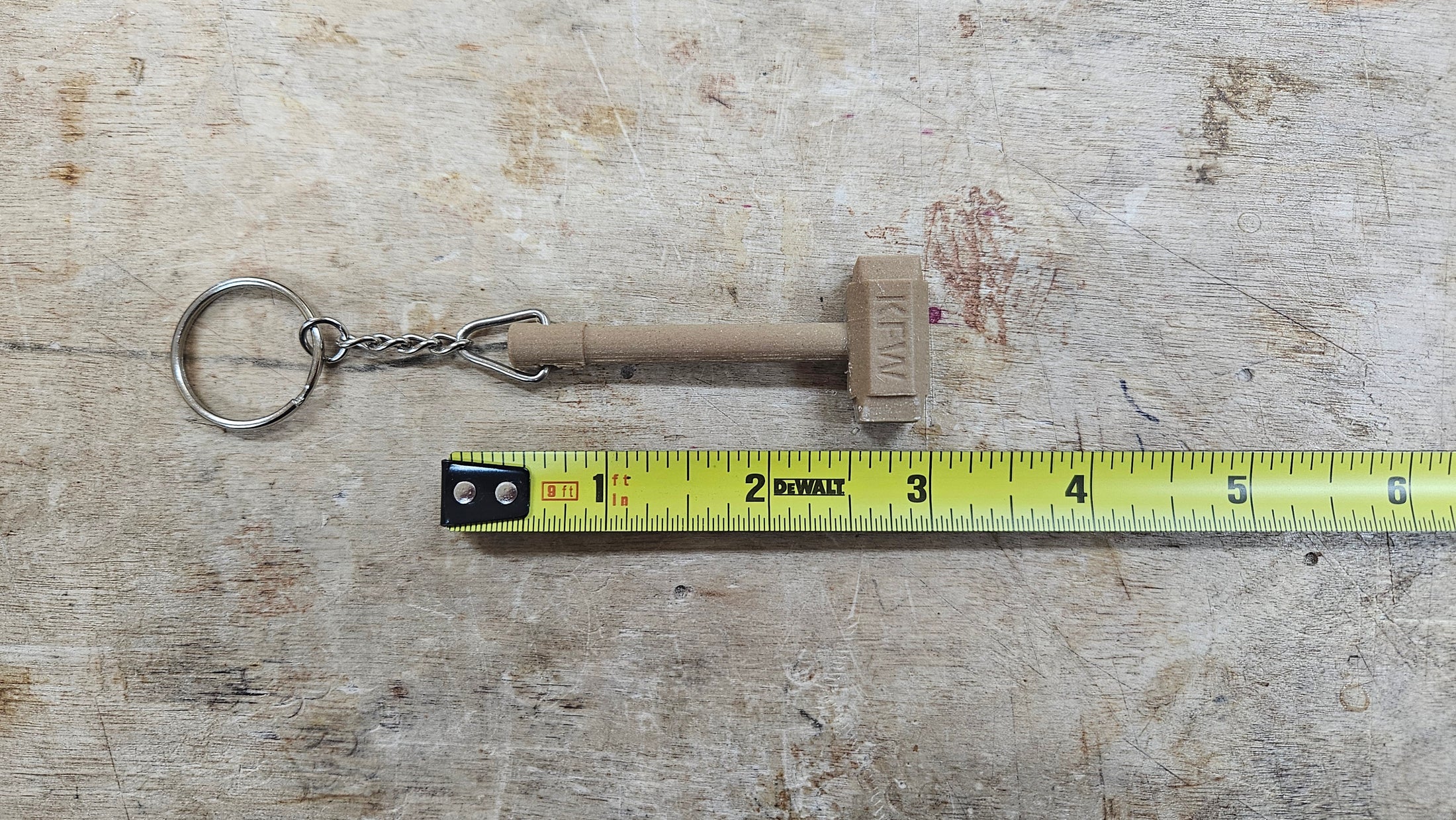 NANO SIZE Keychain Woodworking Mallet like Thor's Hammer Mjolnir