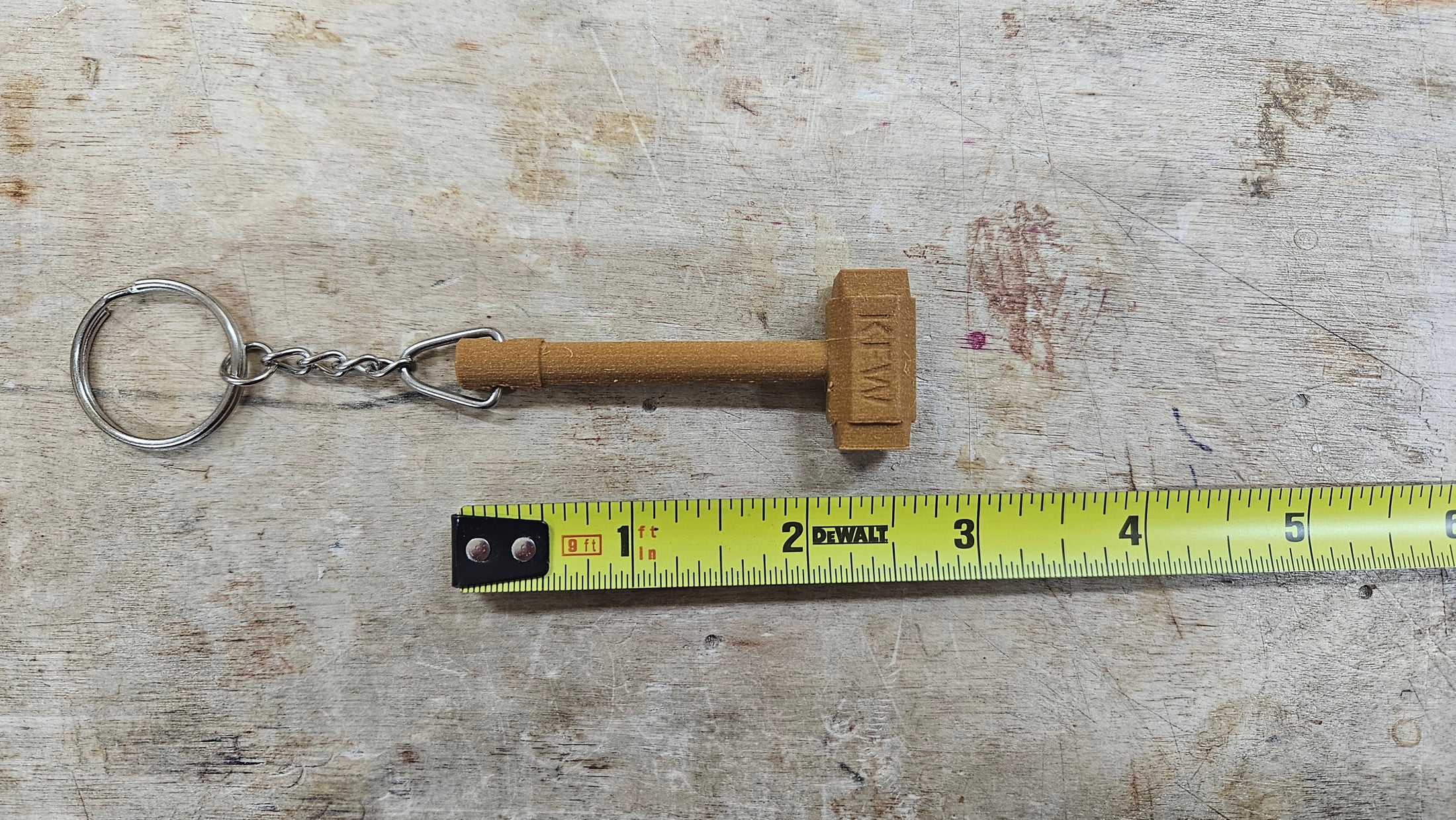 NANO SIZE Keychain Woodworking Mallet like Thor's Hammer Mjolnir