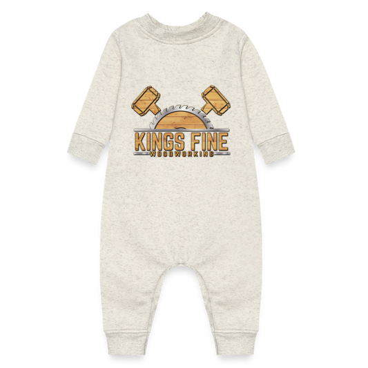 Baby Fleece One Piece - heather oatmeal