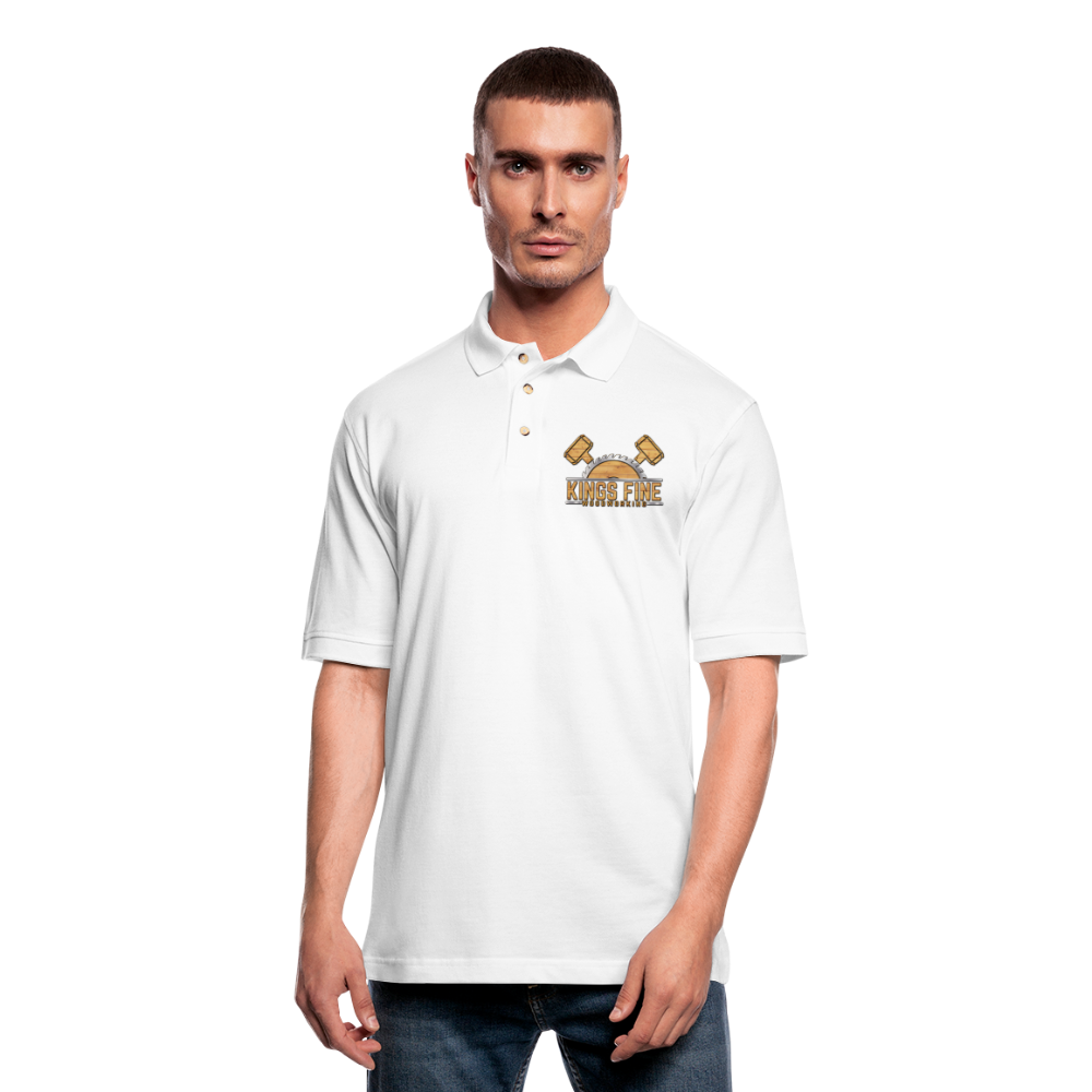 Men's Pique Polo Shirt - white