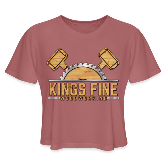 Women's Cropped T-Shirt - mauve