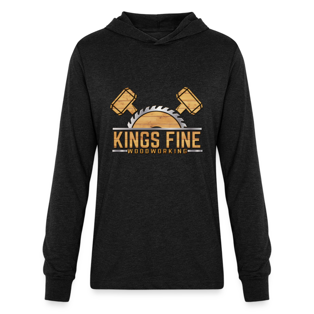 Unisex Long Sleeve Hoodie Shirt - heather black