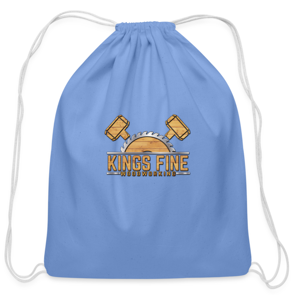 Cotton Drawstring Bag - carolina blue