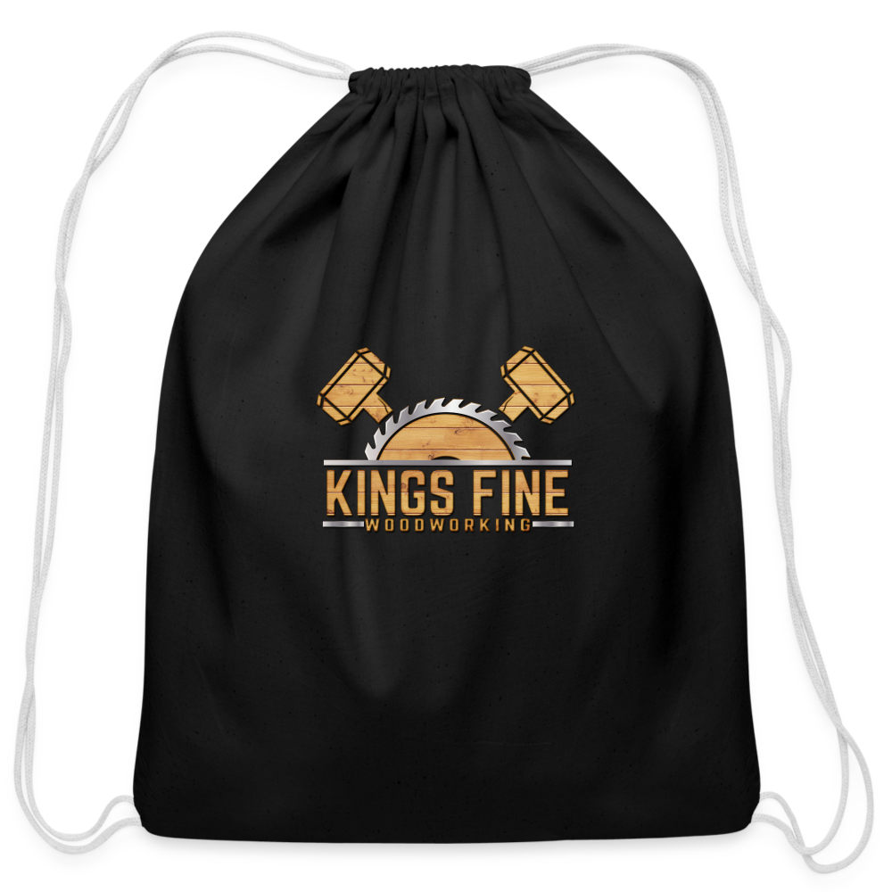 Cotton Drawstring Bag - black