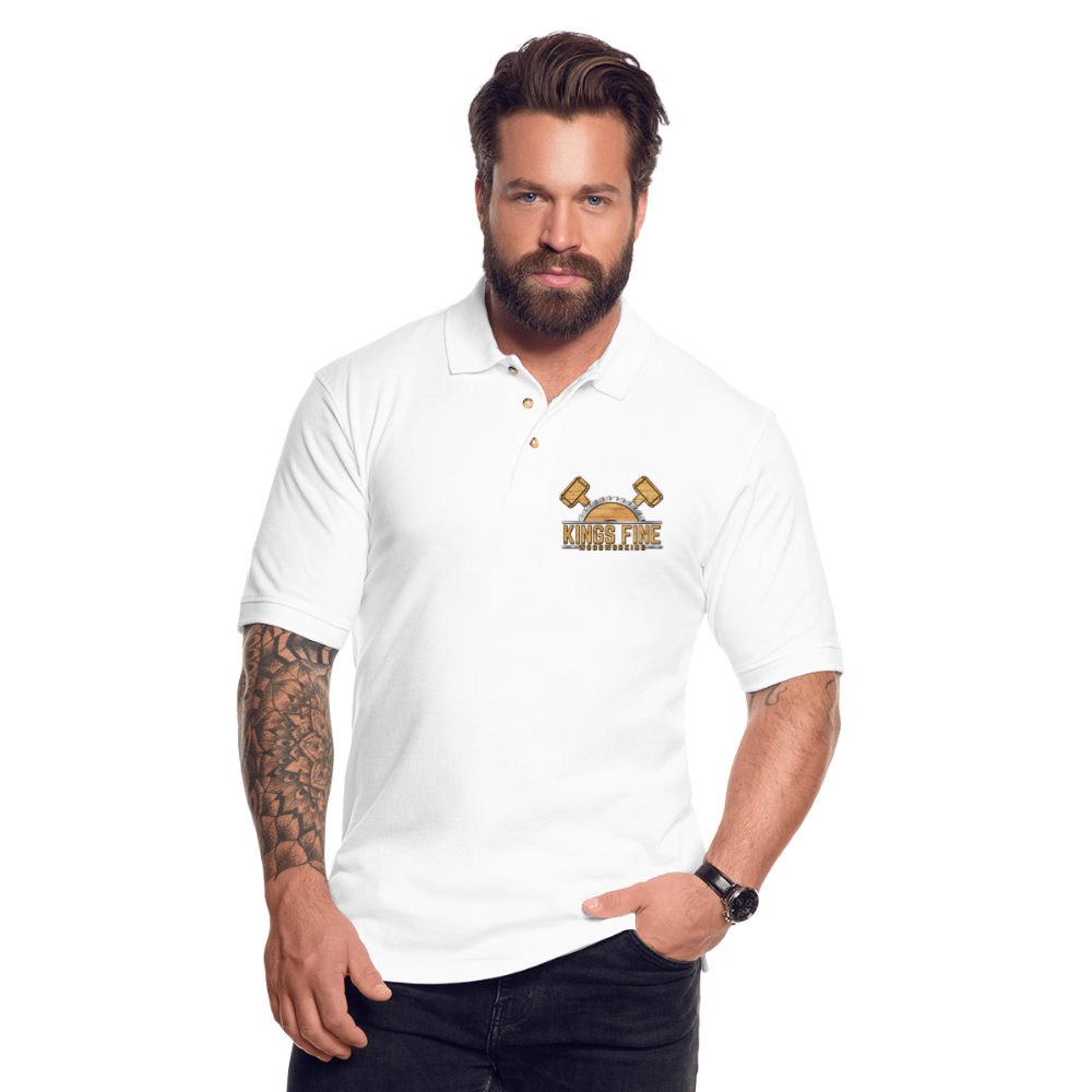 Men's Pique Polo Shirt - white