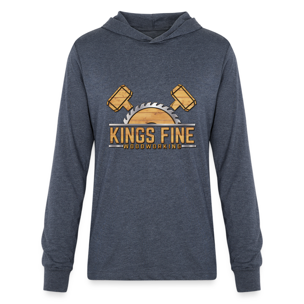 Unisex Long Sleeve Hoodie Shirt - heather navy