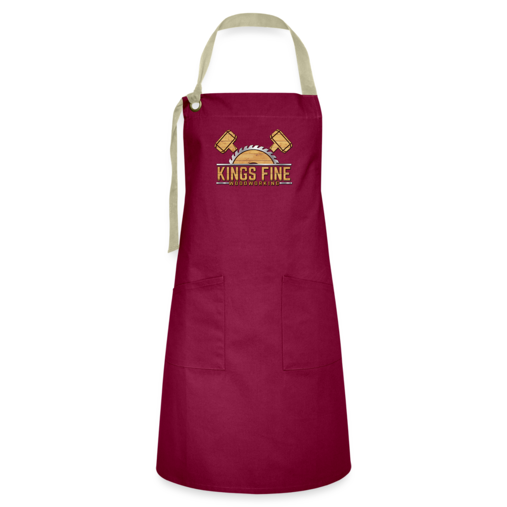 Artisan Apron - burgundy/khaki