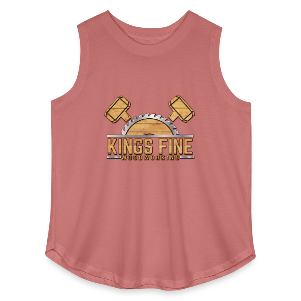 Women's Curvy Relaxed Tank Top - mauve