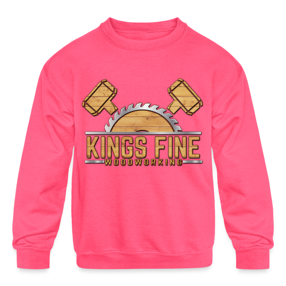 Kids' Crewneck Sweatshirt - neon pink