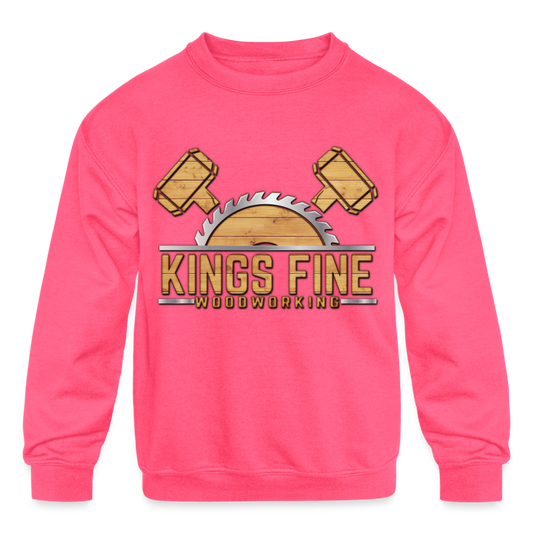 Kids' Crewneck Sweatshirt - neon pink