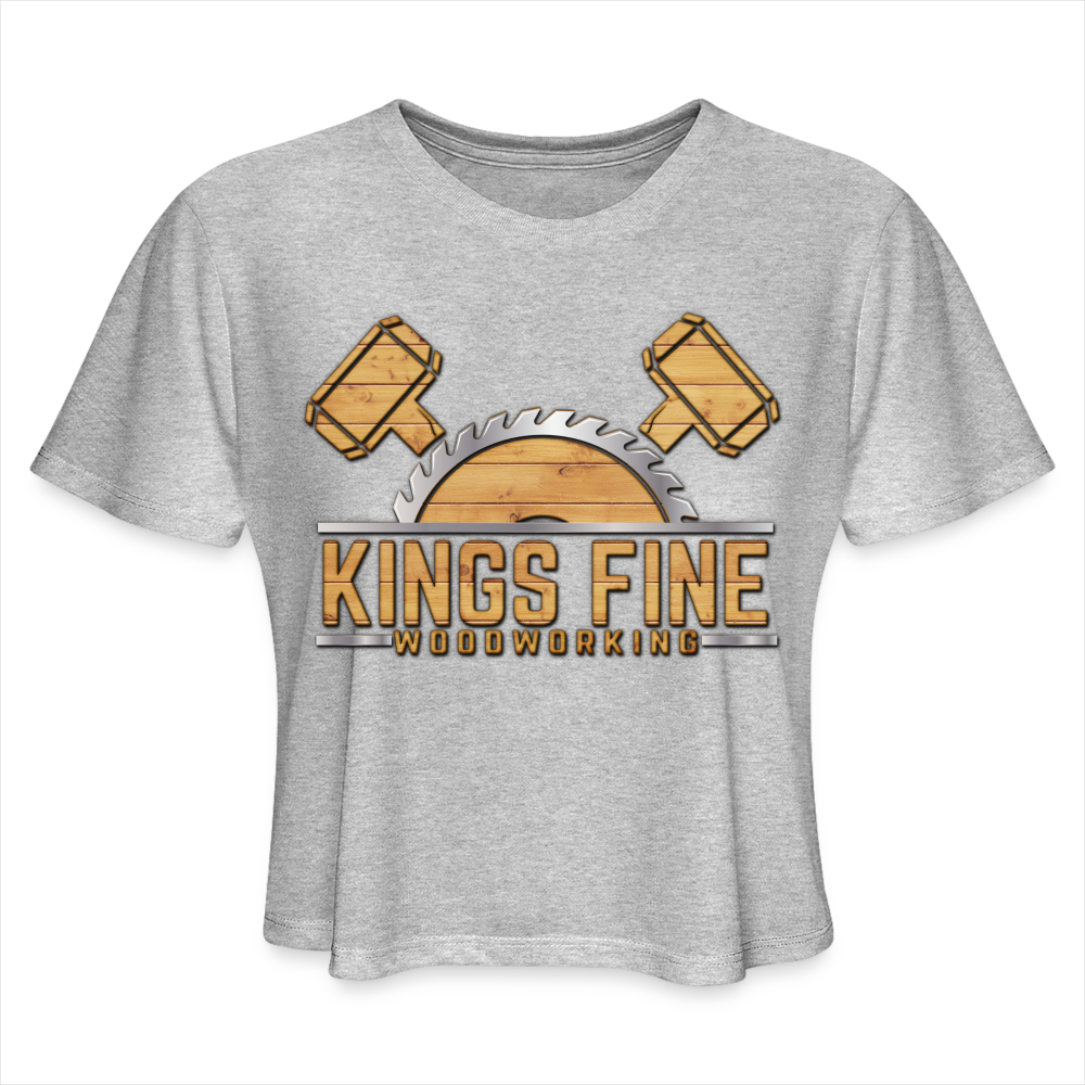 Women's Cropped T-Shirt - heather gray