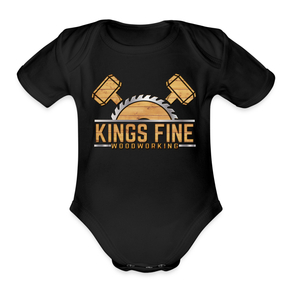 Organic Short Sleeve Baby Bodysuit - black