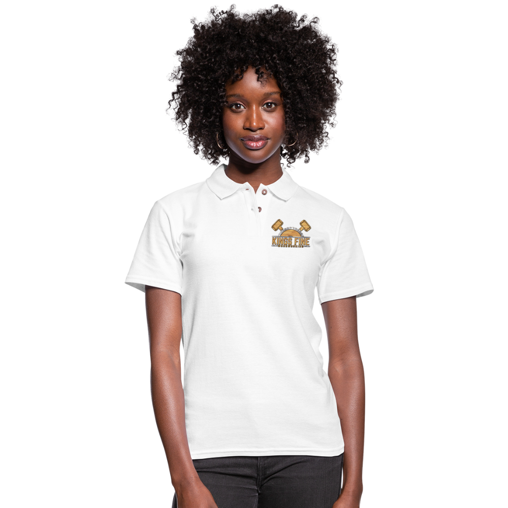 Women's Pique Polo Shirt - white