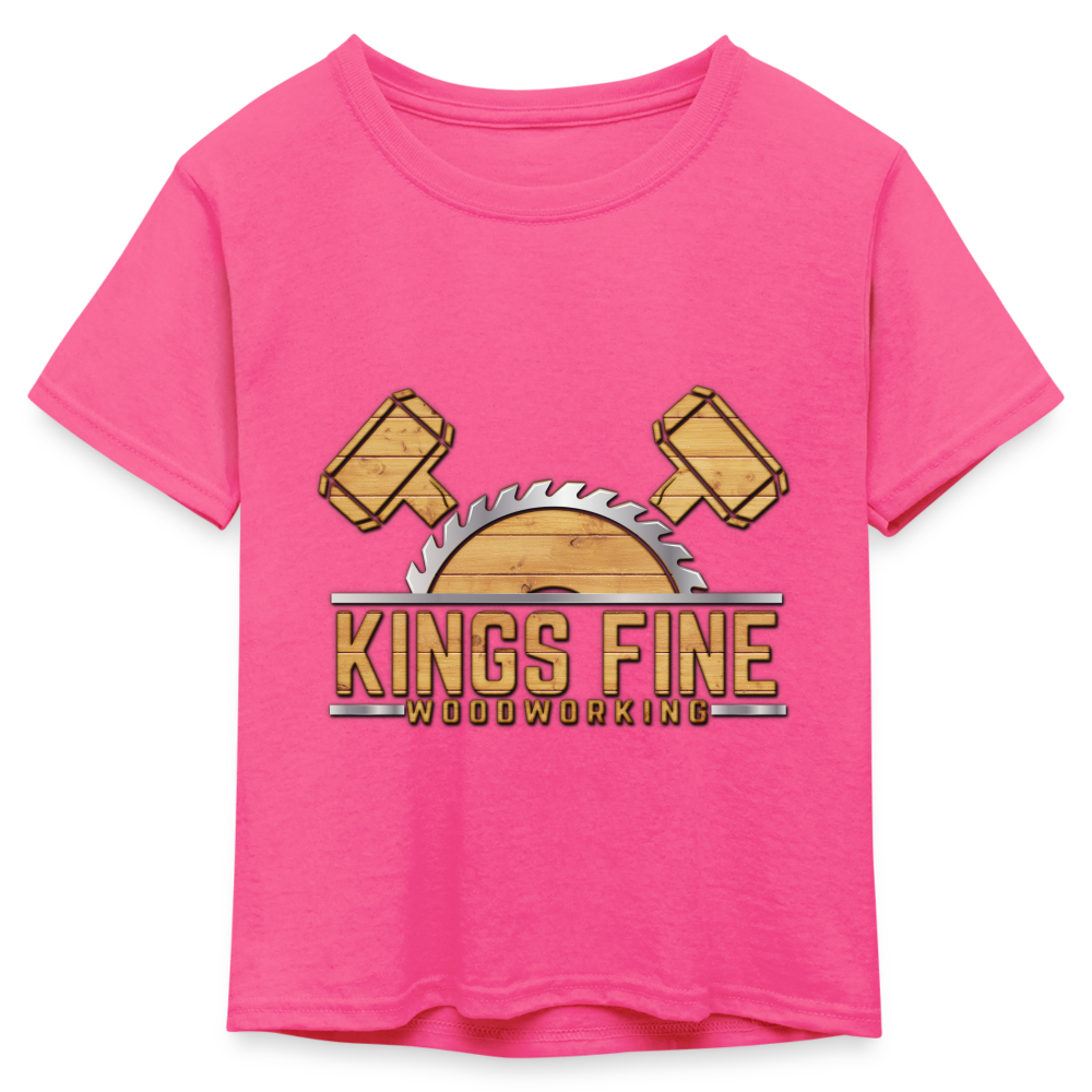 Kid's 50/50 Neon T-Shirt - neon pink