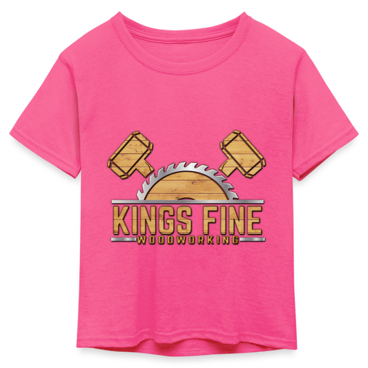 Kid's 50/50 Neon T-Shirt - neon pink