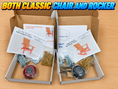 ULTIMATE COMBO ~ 2-COMPLETE BUILD KITS! Classic Adirondack ROCKER Kit and CHAIR Kit with Cardstock Templates
