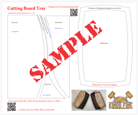 Plan/Templates for the Cutting Board Tray