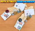 ULTIMATE COMBO ~ 2-COMPLETE BUILD KITS! Ultimate Adirondack ROCKER Kit and CHAIR Kit with Baltic Birch Templates