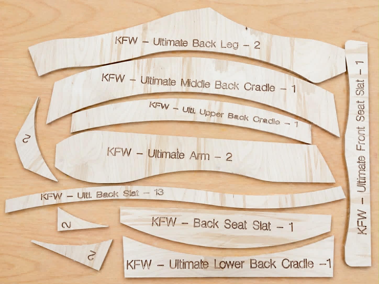 COMPLETE BUILD KIT! Ultimate Adirondack Chair Kit with Baltic Birch Templates